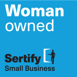 Certified Woman-Owned Small Business by Sertify