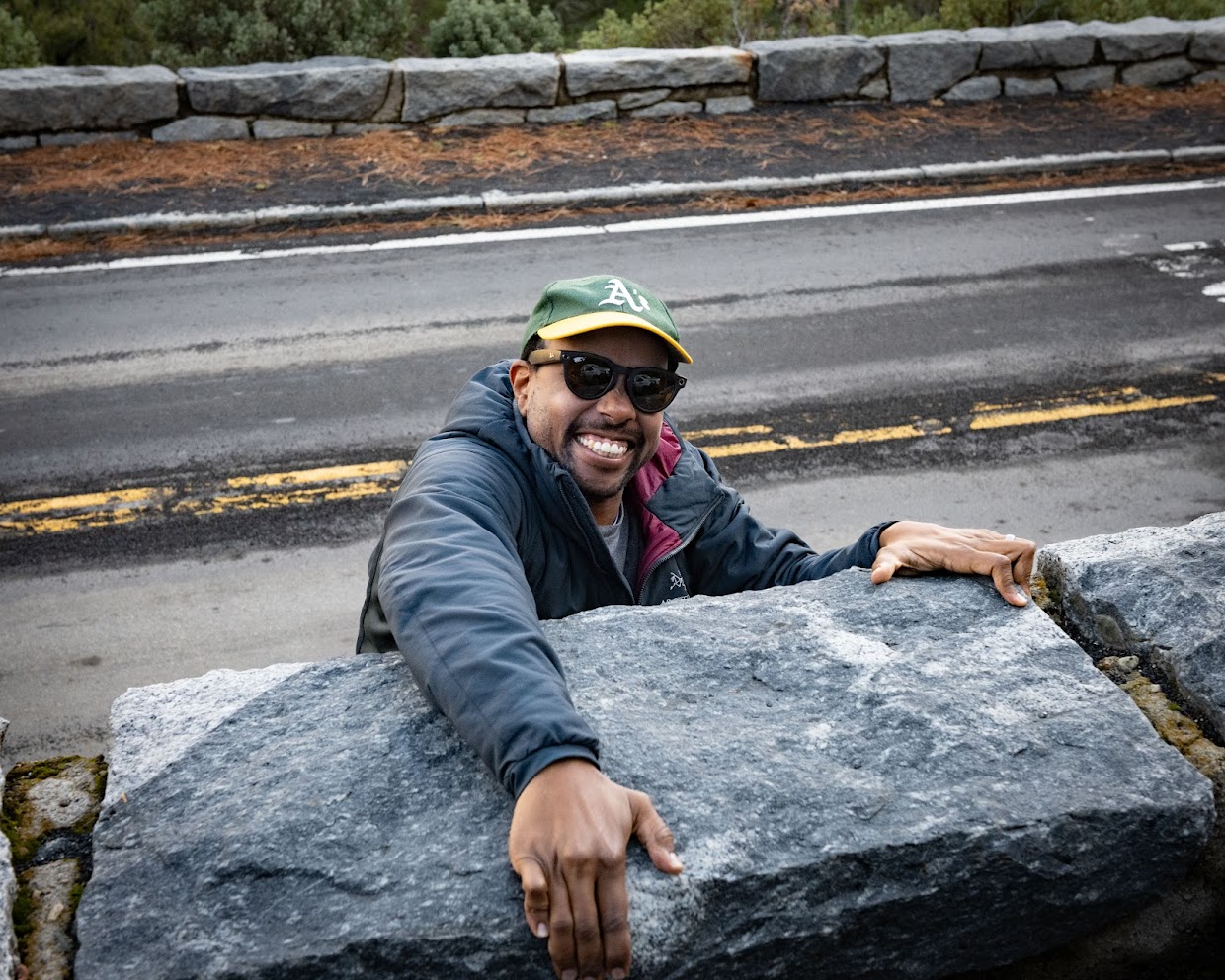 Man Climbing Rock